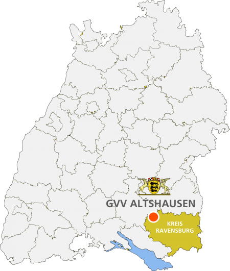 Lagekarte des GVV in Baden Württemberg